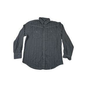 Straight Faded Black 2 Pocket Mens‎ XL Button Up Casual Dress Shirt